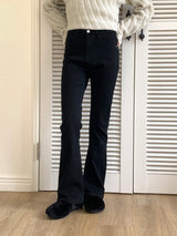 テシースリムコットンブーツカットパンツ