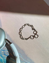 ASCLO Triple Ring Chain Bracelet (Silver) (6568776990838)
