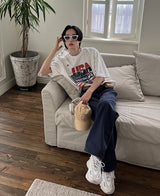 バスケットプリントTシャツ/Basket Print T-shirt (2 color)
