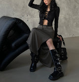 Corset V-neck T-shirt & Cardigan