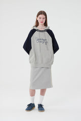 レタリンググラフィックチェリーフーディー／LATTERING GRAPHIC CHERRY HOODIE [MELANGE GRAY]