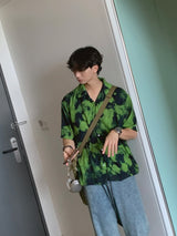 Tension Mold Hawaiian Short Sleeve Shirt (2color)