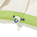KIRSH X MISAKI KAWAI FLEECE MIX PATCH STADIUM JACKET [IVORY]