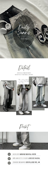 By Deep Washing Denim Pants