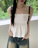 Ollin Smoking Flare String Cropped Sleeveless