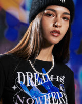 ドリームイズノーウェアクロップTシャツ/DREAM IS NOWHERE LS CROP T-SHIRT BLACK