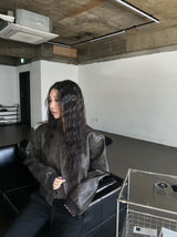 Hazelnut leather jacket