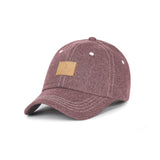 VA Square Pigment Label Ball Cap / Red Bean