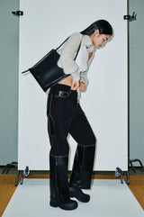 ハープハーフショルダーバッグ / harp-half shoulder bag_black