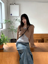 タッセルビーチウェアヴィンテージスカッシュニットカーディガン / Tassel Beachwear Vintage Scasi Knit Cardigan