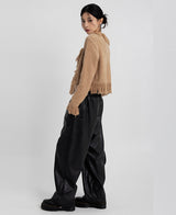 （UNISEX）ストリングレザーワイドパンツ