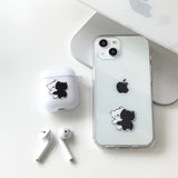 ブラック - ペック サムキャット カップル AirPods Case_マット