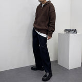 ラムウールタートルネックセミジップ / UN Ramswool Turtleneck Semi Zip-Up (4 colors)