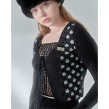 203-LOGO LETTERING PEICE CARDIGAN (6550318219382)