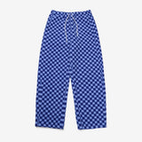 フリースチェッカーボードパンツ/FLEECE CHECKERBOARD PANTS_BLUE