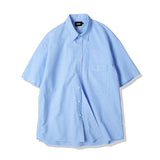UTILITY CURVED POCKET OXFORD 1/2 SHIRT SKYBLUE (6561037451382)