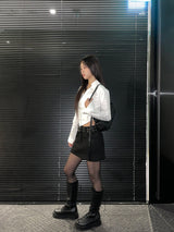 [UNISEX] 2ラインアイレットベルト (ブラック)