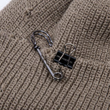 BBD Ripped Custom Short Beanie (Dark Beige)