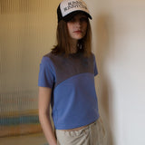 カーブクロップT / CURVE CROP TEE_BLUE CHARCOAL