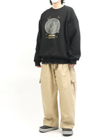 サークルムーンキャットスウェットシャツ / Circle Moon Cat Sweatshirt_Black