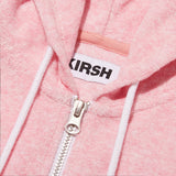 チェリークロップテリーフーディージップアップ／CHERRY CROP TERRY HOODIE ZIP UP [SALMON PINK]