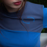 カーブクロップT / CURVE CROP TEE_BLUE CHARCOAL