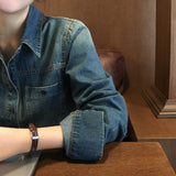 [BELLIDE MADE]  vintage cropped denim shirt