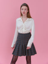 PLEATS CHECK SKIRT_CHARCOAL (6612505985142)