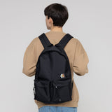 フラワーベアースマイル刺繡バックパック/Flower Bear Smile Embroidery Backpack