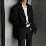 Pleddy Fringe Check Blazer (2color)