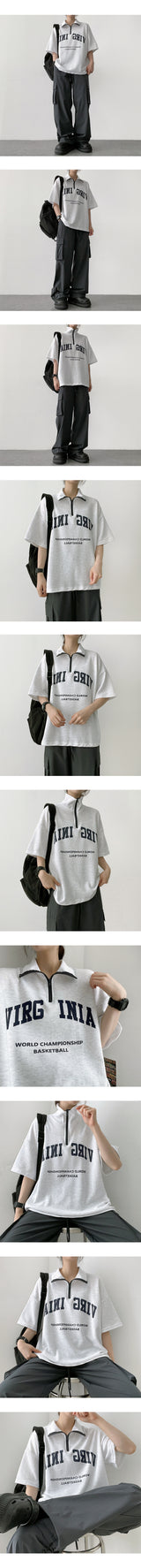 Burgess Half Zip-Up Anorak Short-Sleeved T-Shirt