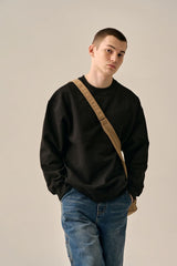 LETTERING LOGO BASIC SWEATSHIRT - BLACK