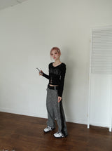 eyelet bustier cd - black