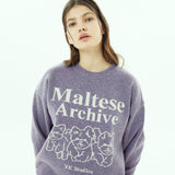 マルチーズアーカイブライングラフィックニット / Maltese archive line graphics knit