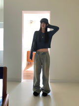 グウェンツイスティドVネックアンゴラニット
