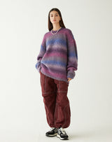 グラデーションセーター/GRADATION SWEATER PURPLE BLUE