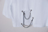 ２チェーンクロップTシャツ/TOP(9279) Two Chain Crop Tee