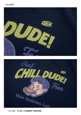 DAKYAM 2023 S/S Let's Chill Dude Retro Sandwich Kids Head T-Shirt