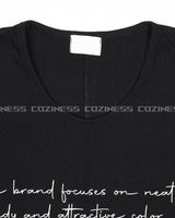 パピラスレタリングUネックショートスリーブTシャツ / OWN Papyrus Lettering U-neck Short-sleeved T-shirt (3 colors)