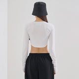 スリーブカットクリップTシャツ/sleeve cut crop tee(9188)