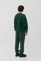 Reverse Bear Patch Crewneck_Green (6684839510134)