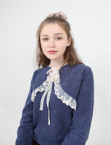 パーミナインフリルレースニット / peminine frill lace knit