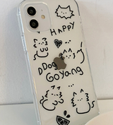 プープキャットブラック携帯ケース