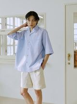 ユニセックスカフハーフパンツ/unisex cuff half pants cream