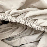 Shirring ruffle light comforter set - Oatmeal beige - Q