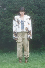 MIXED CAT FUR JACKET (WHITE)