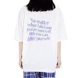 マタープリントラッシュオーバーショートスリーブTシャツ/Matter printing rash over short sleeve t-shirts (white)