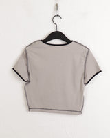 ホルプスターオーバーロック半袖クロップドTシャツ / Holp Star Overlock Short Sleeve Cropped T-shirt