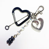 Ink marble bear keychain (2color) (6685432578166)