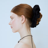 CLOUD SHIRRING SCRUNCHY (BLACK)